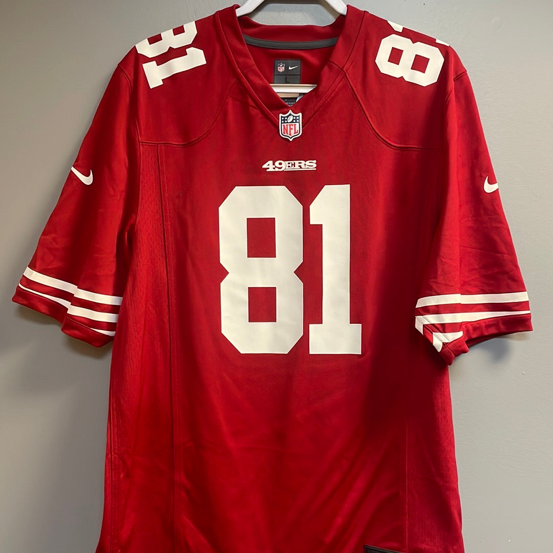 NFL throwback Nike San Francisco 49ers Anquan Boldin #81 signed jersey.  Stitched. XL