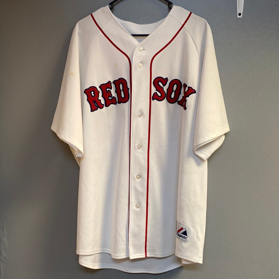 BOSTON RED SOX DAVID ORTIZ 2000s MAJESTIC RED ALTERNATE MLB BASEBALL JERSEY  LARGE