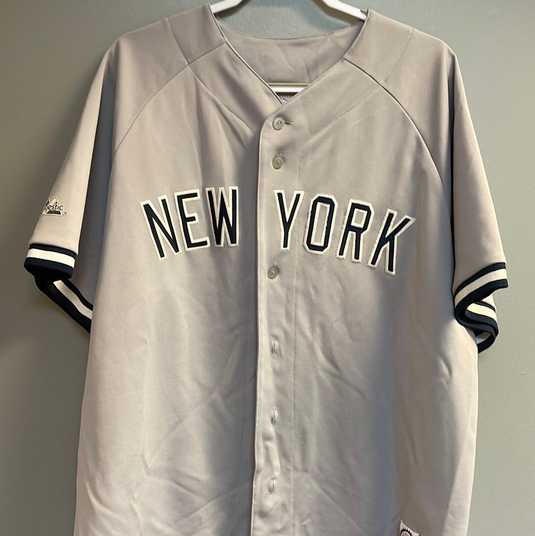 Vintage Majestic New York Yankees Blue Green Alternate Jersey Mens M