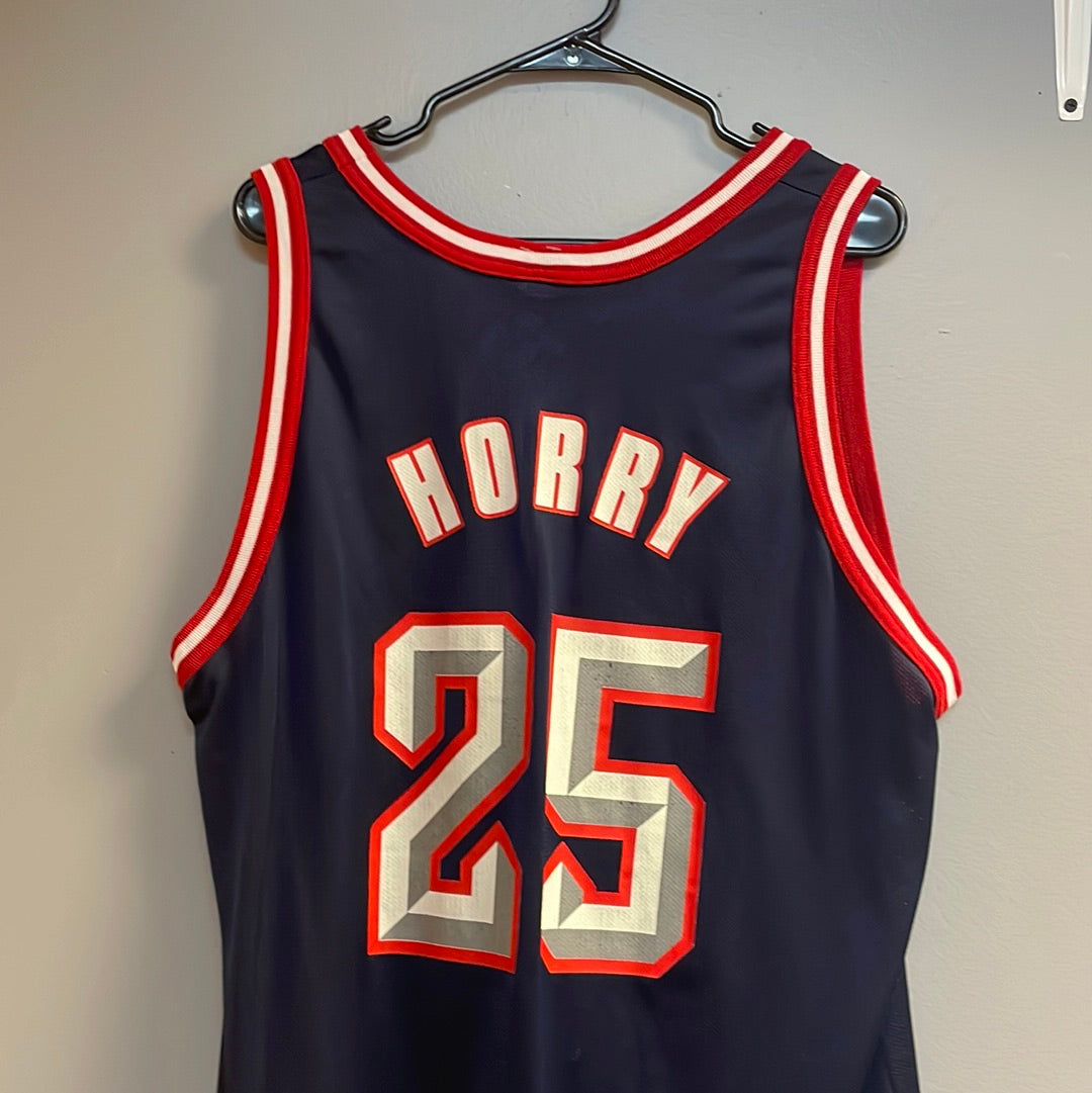 ROBERT HORRY HOUSTON ROCKETS NBA JERSEY BASKETBALL CHAMPION Sz 48 –  Rare_Wear_Attire