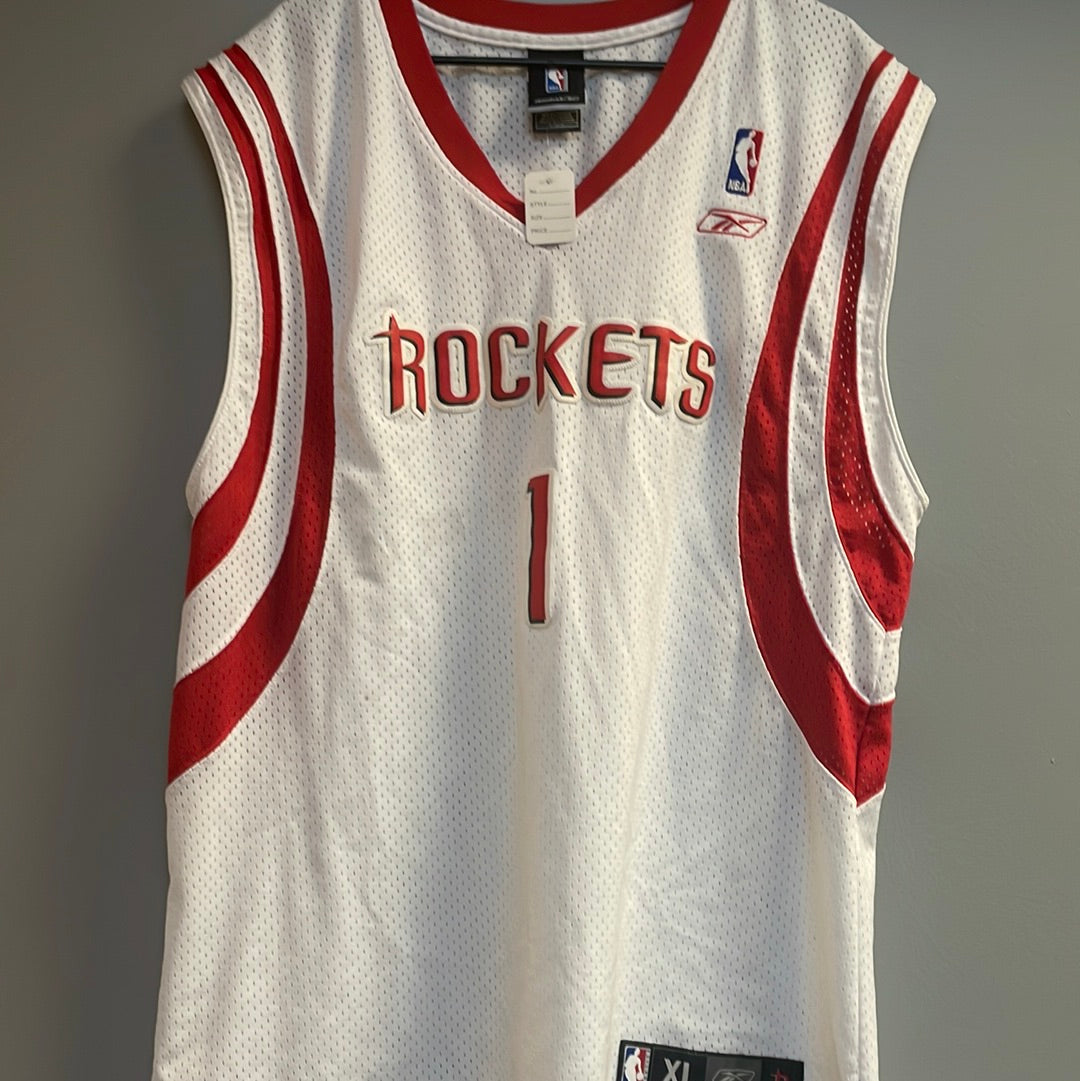 AntiqueologyToday Tracy McGrady Houston Rockets #1 Jersey - Size Youth S (8) - NOS - Never Worn - Original Tag - Printed Name/Number - Reebok