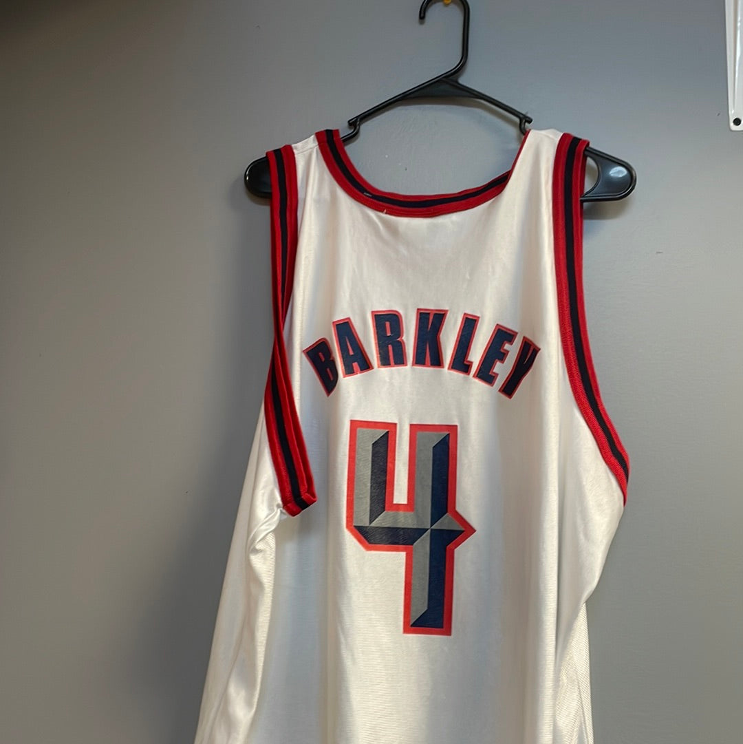 Vintage Charles Barkley Houston Rockets jersey mens size 44 blue