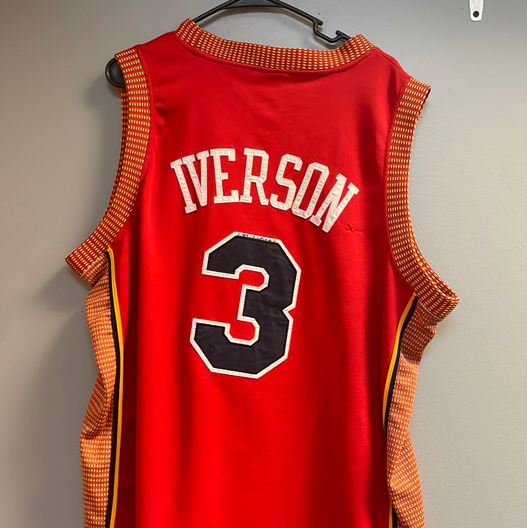 Allen Iverson Syracuse Nationals Velvet Reebok Jersey Large - 5 Star Vintage