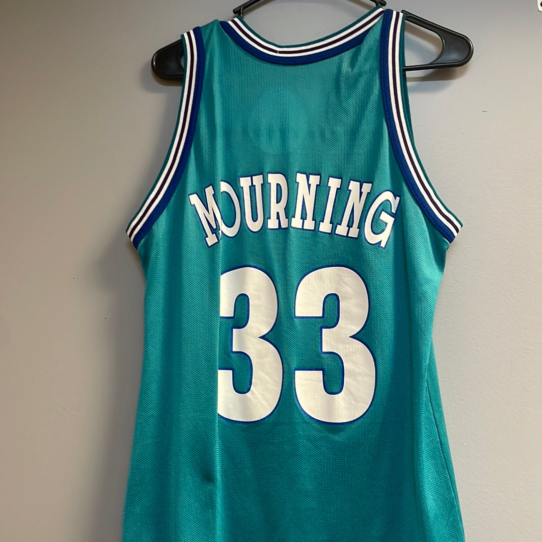 Charlotte Hornets: Alonzo Mourning 1994/95 Teal Champion Jersey (L) –  National Vintage League Ltd.