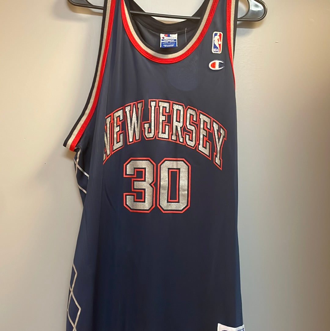 Vintage Kerry Kittles NBA 90s New Jersey Nets Champion Jersey Sz L 44  Basketball