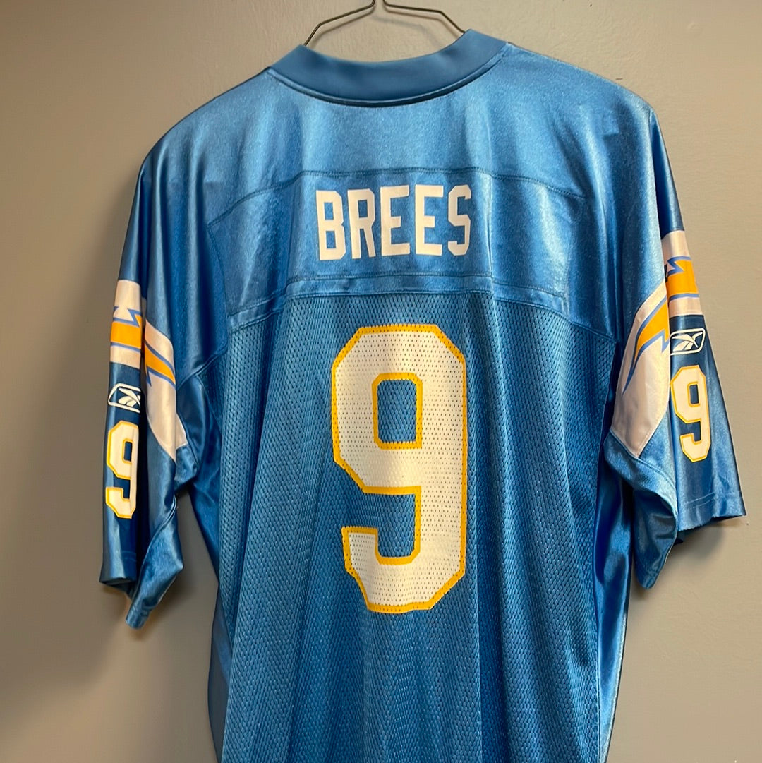 Vintage Los Angeles Chargers Drew Brees 9 Reebok NFL Jersey