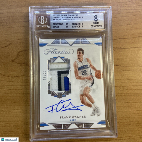 2021-22 Flawless Signature Prime Materials Franz Wagner RPA /25 BGS 8