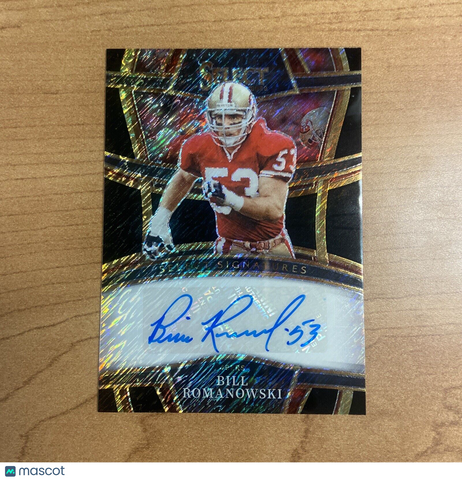 2022 Panini Select Bill Romanowski Black Shimmer Auto 1/1 49ers RARE