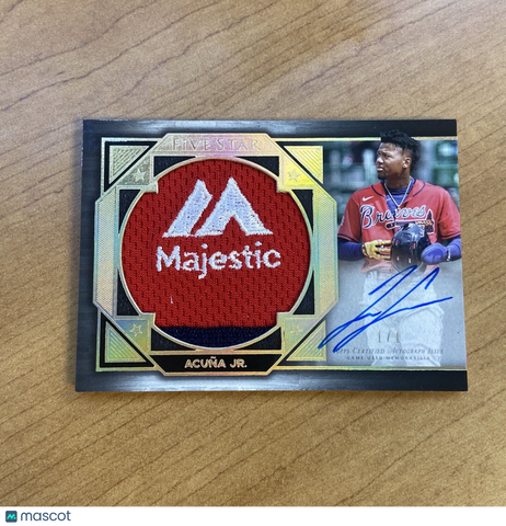 2022 Topps Five Star RONALD ACUNA JR Jumbo Majestic Game Used Patch Auto 1/1