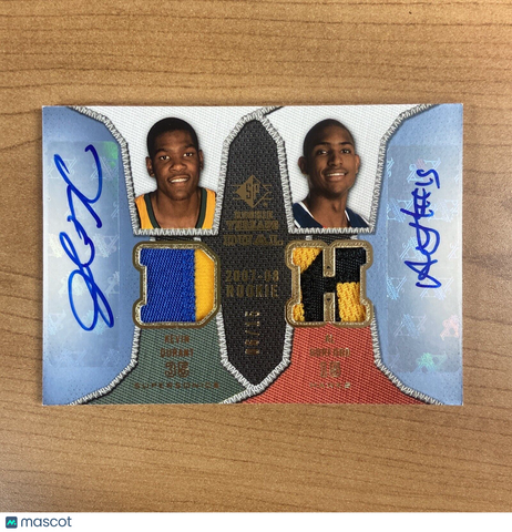 2007-08 SP Rookie Threads Dual Kevin Durant / Al Horford Patch Auto #'d 6/15