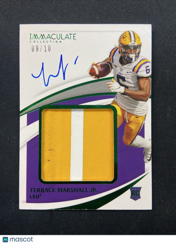 2021 Immaculate Collegiate Terrace Marshall Jr Premium Rookie Patch Auto RC #/10