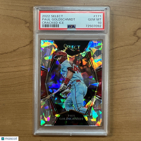 2022 Panini Select Paul Goldschmidt 171 Cracked Ice /25-PSA 10 POP 1 - MVP -