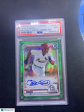 2020 Bowman Chrome Prospect Auto Green Ref. John Torres PSA 9 /99 Pop 6 Cardinal