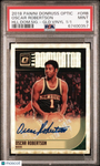 2018 Donruss Optic Oscar Robertson Hall Dominator Signature 1/1 Gold Vinyl PSA 9