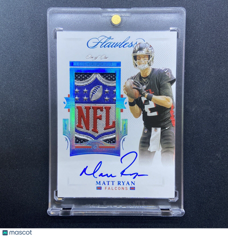 2021 Panini Flawless Matt Ryan NFL SHIELD Autograph True One of One Falcons/Colt