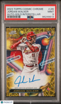 2023 Jordan Walker Topps Chrome Cosmic Gold Interstellar  RC Auto /50 PSA 9