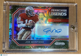 2020 Panini Prizm Joe Montana Franchise Legends Autograph No. 3 Camo #'d 4/5