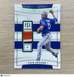 2022 National Treasures ZACK GREINKE Biography Materials Patch Emerald #'d 1/3