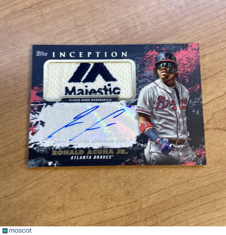 2021 Topps Inception Ronald Acuna Jr. Majestic Patch Auto - True 1/1 - NL MVP???