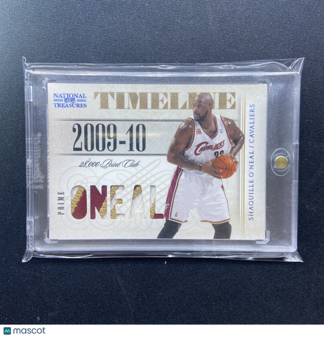 2010 Panini Playoff National Treasures Timeline Shaquille O'Neal Game Worn 7/10