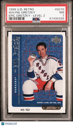 1999/2000 WAYNE GRETZKY UPPER DEECK UD Retro Epic Level 2 /50 PSA 7 RARE NHL