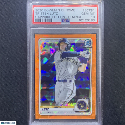 2020 Bowman Chrome Orange Sapphire Chris Vallimont PSA 9 /75 Pop 2 Twins