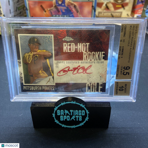 2013 Topps Chrome Gerrit Cole Red Hot Rookies Autograph BGS 9.5/10 /25 YANKEES!