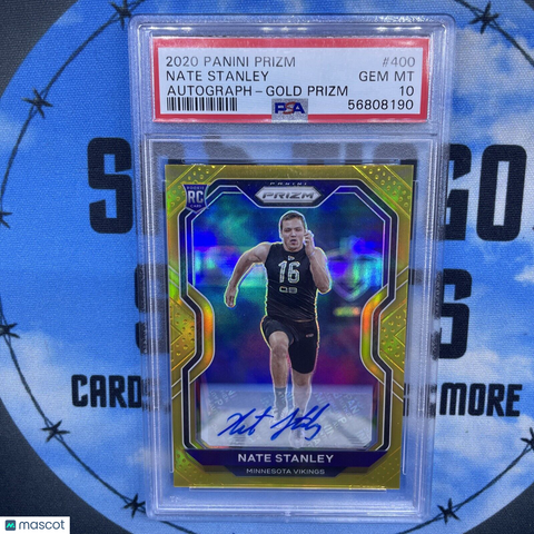 2020 Panini Prizm Nate Stanley Gold Prizm Auto /10 Psa 10 Pop 1