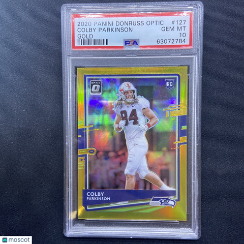 2020 Panini Donruss Optic Colby Parkinson Gold # 02/10 PSA 10 - Seahawks