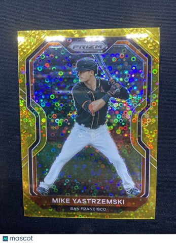 2021 Prizm Mike Yastrzemski Gold Disco #'d 06/10 - San Francisco Giants