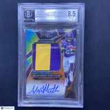 2019 Panini Select Alexander Mattison Tie Dye RPA /15 BGS 8.5/Rookie Patch Auto