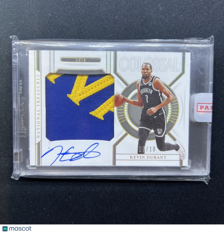 2020-21 National Treasures Colossal Kevin Durant PATCH AUTO JERSEY # 7/10 !