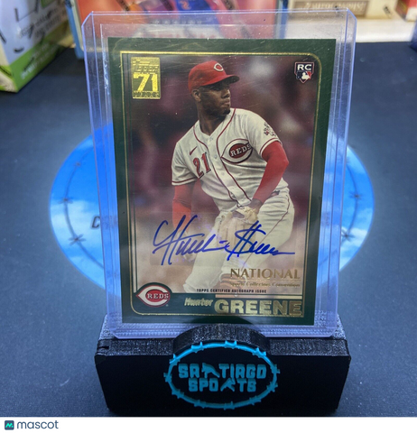 Hunter Greene 2022 Topps The National Convention Q&A Autograph Auto RC #'d 24/50