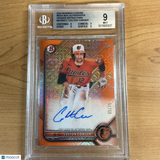 2022 Bowman Chrome Orange Refractors Colton Cowser Autograph /25 BGS 9 Orioles