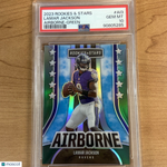 2023 Rookies & Stars Lamar Jackson Airborne-Green /5 PSA 10 Ravens POP 2