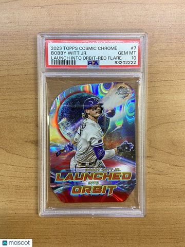 BOBBY WITT JR 2023 TOPPS COSMIC CHROME LAUNCHED INTO ORBIT  RED FLARE /5 PSA 10