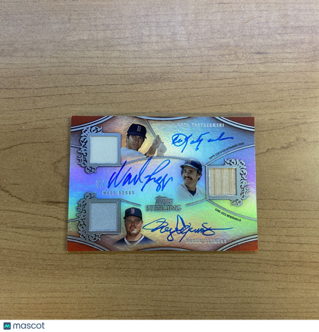 2021 Topps Sterling Carl Yastrzemski/Wade Boggs/Roger Clemons Patch Auto /5 HOF