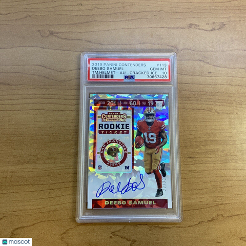 2019 Panini Contenders Cracked Ice Deebo Samuel RC AUTO /23 PSA 10 49ers