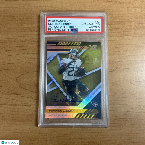 2020 Panini XR Derrick Henry Gold Auto 3/3 EBAY1/1 #32Tennessee Titans PSA 8.5 9