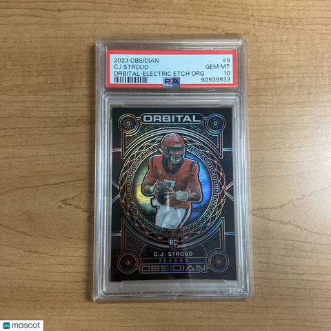 2023 Panini Obsidian CJ Stroud Orbital Electric Etch Orange /65 RC PSA 10