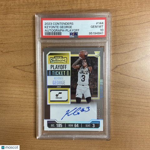 2023-24 Panini Contenders KEYONTE GEORGE Playoff Ticket Auto RC /99 PSA 10