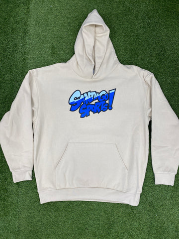KABOOM BLUE LOGO HOODIE BEIGE
