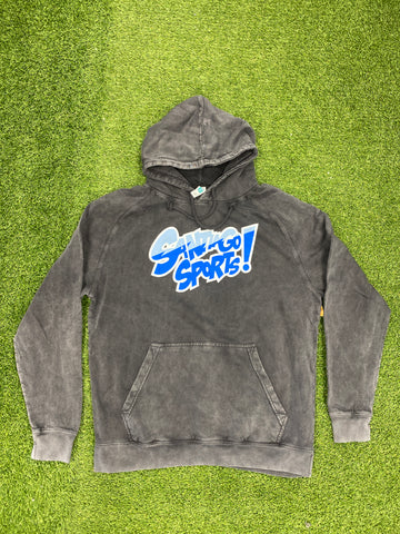 KABOOM BLUE LOGO HOODIE VINTAGE GRAY