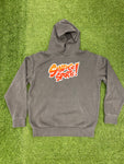 KABOOM RED LOGO OVERSIZED CHARCOAL HOODIE
