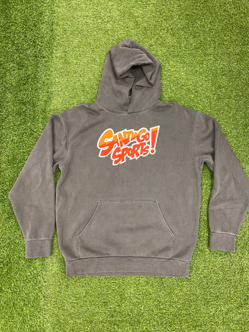 KABOOM RED LOGO OVERSIZED CHARCOAL HOODIE