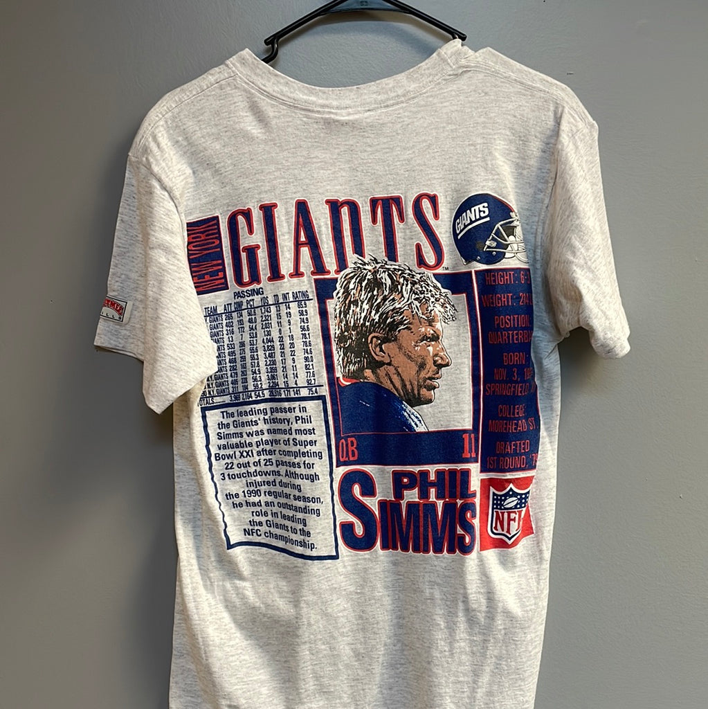 Nutmeg Vintage T Shirt Phil Sims NY Giants – Santiagosports