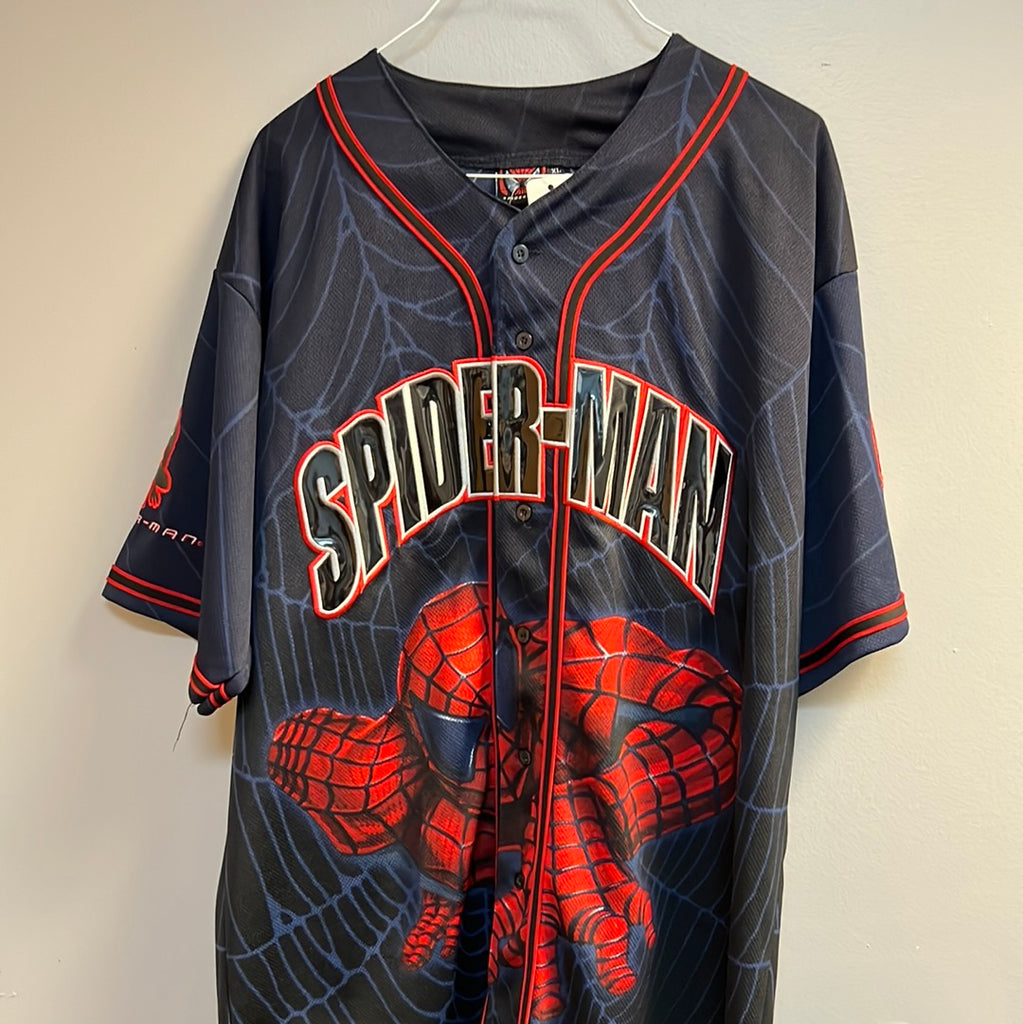Red Spider-man baseball jersey