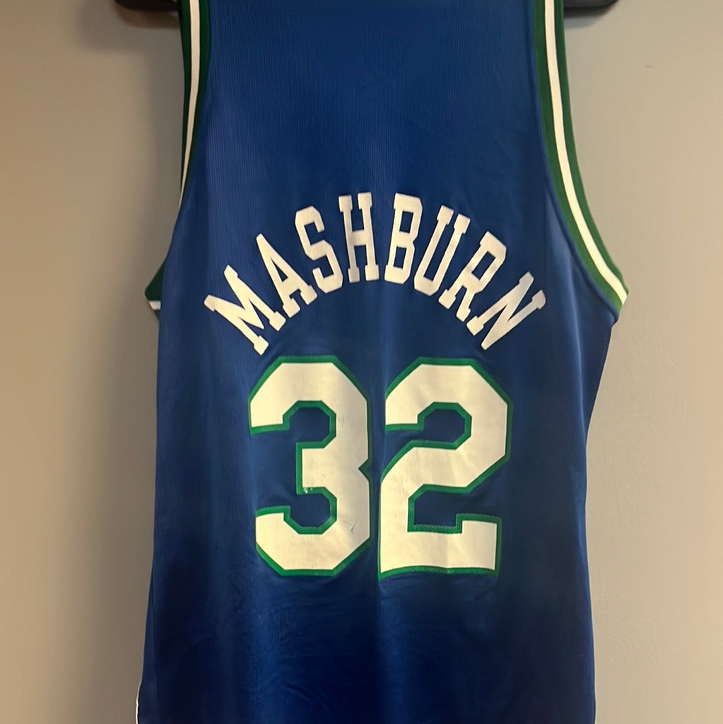 Vintage Dallas Mavericks Jamal Mashburn Champion NBA Jersey 
