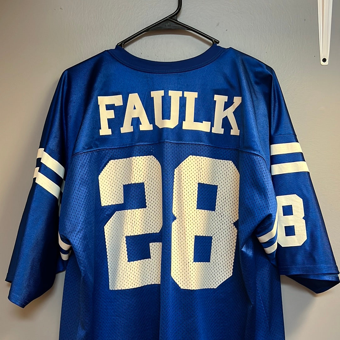 Nike Indianapolis Colts No28 Marshall Faulk Olive/Camo Men's Stitched NFL Limited 2017 Salute To Service Jersey
