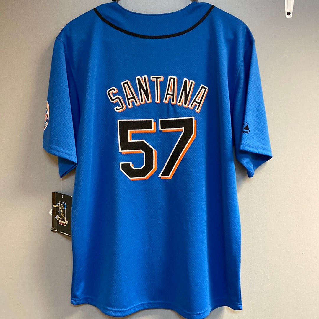 Johan Santana Signed New York Mets Majestic Baseball Jersey No